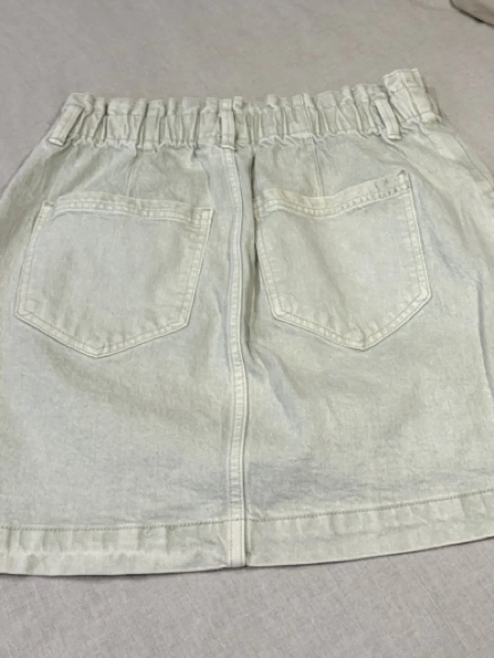 Universal Thread Light Wash Paperbag Waist Denim Mini Skirt Size 10